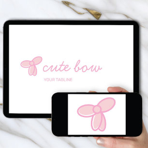 Convite Logo Baixar Laço Fofo   Ícone de Boutique e Beleza