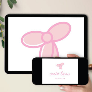 Convite Logo Download Cute Bow Marca de Boutique e Belez