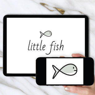 Convite Logo Download   Ícone Desenhado à Mão de Peixe Peq