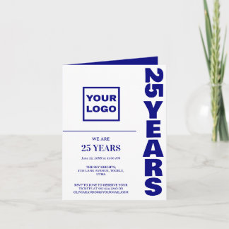 Convite Logotipo comercial de comemoração do 25