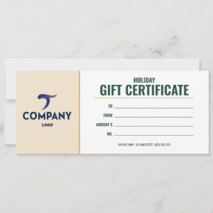 Convite Logotipo da Empresa de Certificado de Presente de