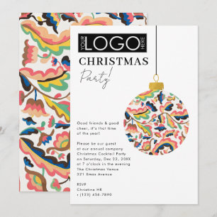 Convite Logotipo da Empresa Festa de Natal Enfeite Préppy