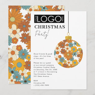 Convite Logotipo da Empresa Festa de Natal Enfeite Préppy