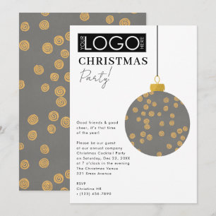 Convite Logotipo da Empresa Festa de Natal Enfeite Préppy