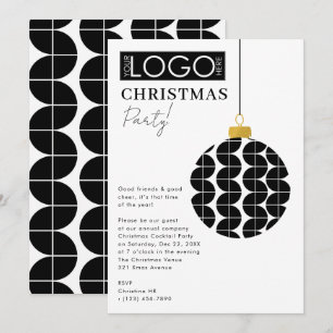 Convite Logotipo da Empresa Festa de Natal Enfeite Préppy
