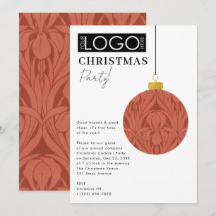 Convite Logotipo da Empresa Festa de Natal Enfeite Préppy