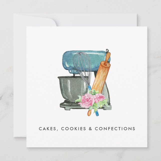 Convite Logotipo da Padaria Aquarela | Download digital fl (Frente)