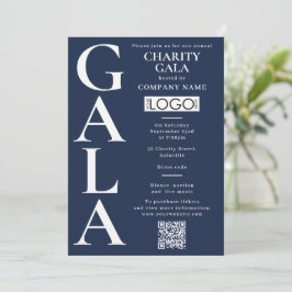 Convite Logotipo de Código QR de Evento de Arrecadação de 