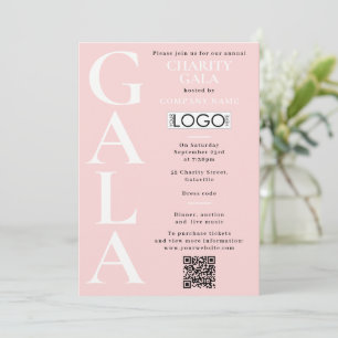 Convite Logotipo de código QR do evento de arrecadação de