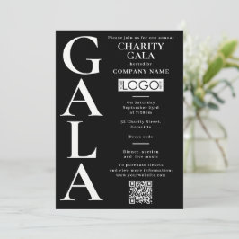 Convite Logotipo de código QR do evento de arrecadação de 