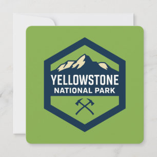 Convite Logotipo de Crachá do Parque Nacional Yellowstone