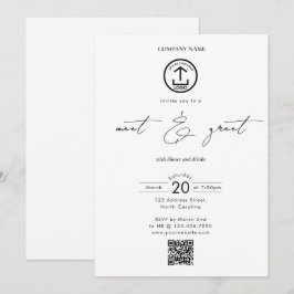 Convite Logotipo de Evento de Jantar de Networking Empresa