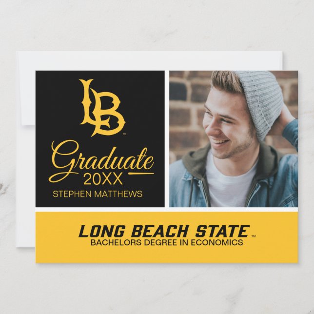 Convite Logotipo de Graduação da Long Beach State (Frente)