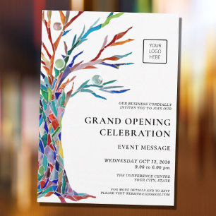 Convite Logotipo de Grande Inauguração Empresarial
