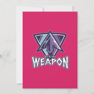 Convite Logotipo de Jogo Cyberpunk Emblema do Guerreiro