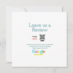 Convite logotipo de revisão de negócios do Google Scan QR