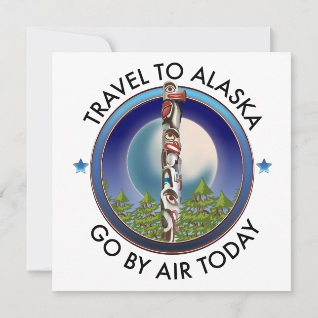 Convite logotipo de viagem do alasca (Frente)