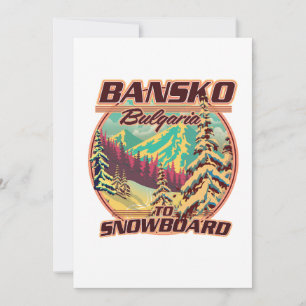 Convite Logotipo do Bankso Bulgária para Snowboard
