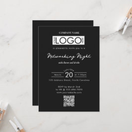 Convite Logotipo do Evento de Jantar de Networking Empresa