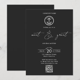 Convite Logotipo do Evento de Jantar de Networking Empresa