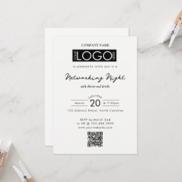 Convite Logotipo do Evento de Jantar de Networking Empresa