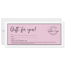 logotipo do Pink Custom Salon Voucher Minimalista