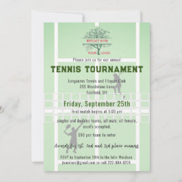 Convite Logotipo do Torneio do Clube de Tênis