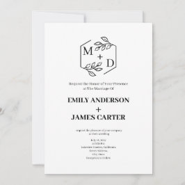 Convite Logotipo Mínimo de Fotografia Botânica para Casame
