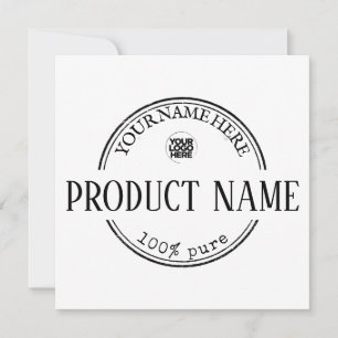 Convite Logotipo personalizado de sua empresa preto e bran