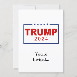 Convite Logotipo Retângulo Clássico Trump 2020