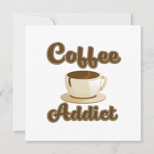 Convite logotipo retrô de Viciado em Café (Frente)
