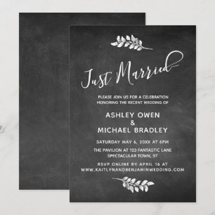 Convite Loja de Giz e Botânica Recepção de Casamento