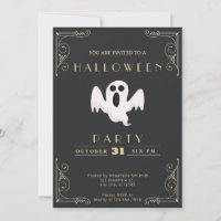 Loja de Giz Preto & Dourado Fantasma Branco Hallow