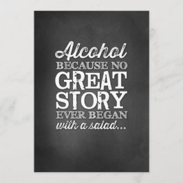 Convite Loja de Sinal de Mesa 5x7 Chalkboard Álcool Porque