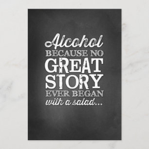 Convite Loja de Sinal de Tabela 5x7 Chalkboard Álcool Porq