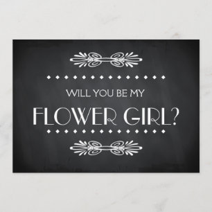 Convite Loja Preta Você será minha Dama de Flor