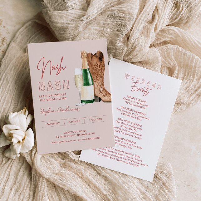 Convite LOLA Nash Bash Festa de solteira (Criador carregado)