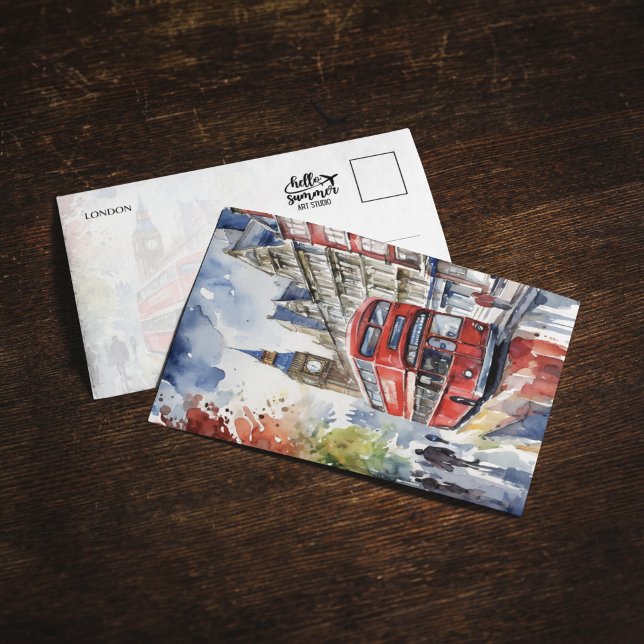 Convite London Watercolor (Criador carregado)