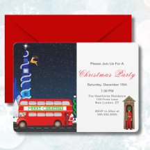 Londres Big Ben Ônibus de Dois Andares Feliz Natal