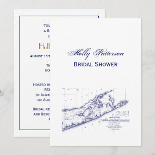 Convite Long Island O Chá de panela VC Do Mapa De Hampton