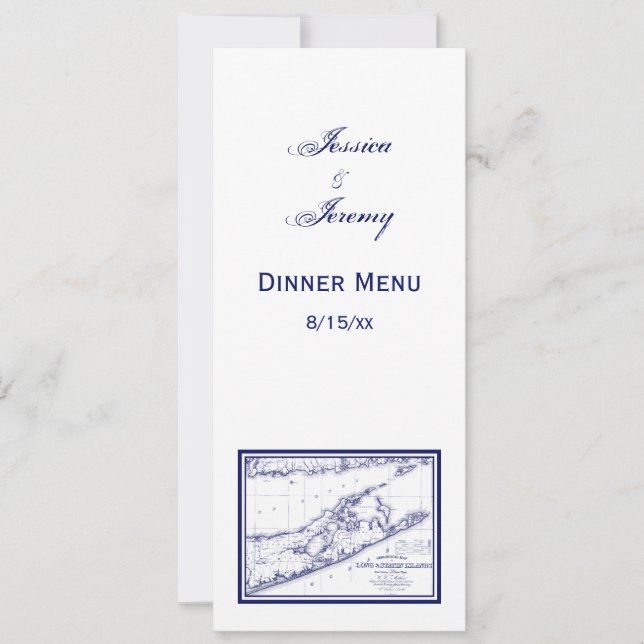 Convite Long Island The Hamptons Map VC (Frente)