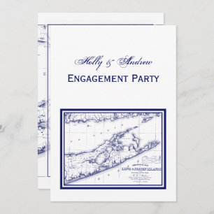 Convite Long Island The Hamptons Map VC