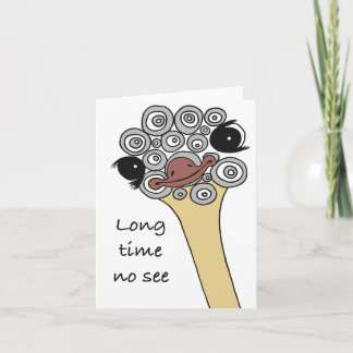 Convite Long time no see card