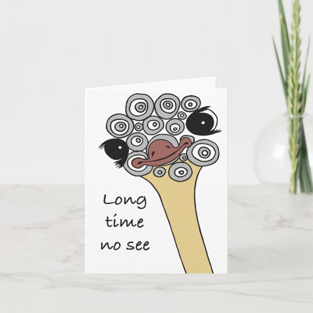 Convite Long time no see card (Frente)