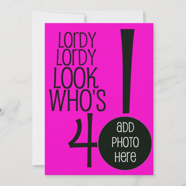 Convite Lordy Olha quem tem quarenta! (Frente)