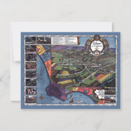 Convite Los Angeles, Califórnia, mapa de cidades aéreas an