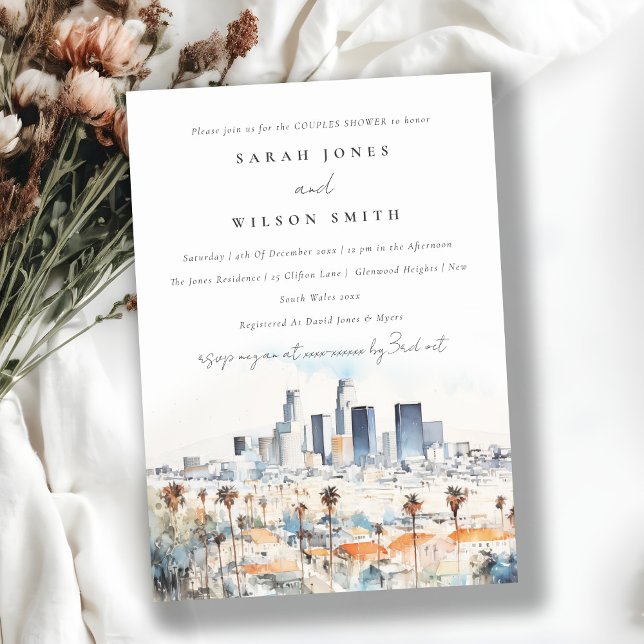 Convite Los Angeles, Casal de Aquarela da Califórnia (Criador carregado)