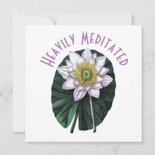 Convite Lótus Engraçado Profundamente Meditado