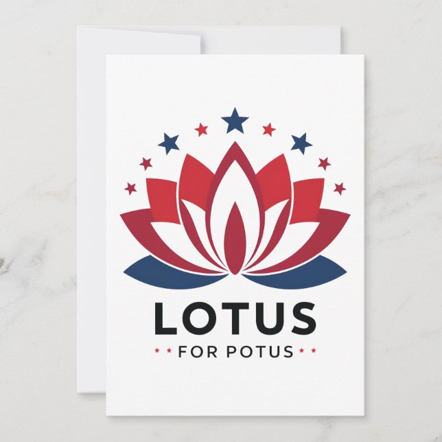Convite Lotus para POTUS Kamala Harris 2024 (Frente)