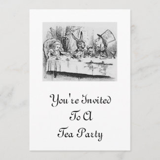 Convite louco do tea party do Hatter